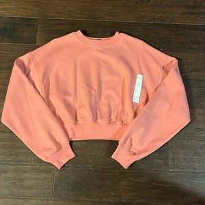 Salmon Cropped Sweater NWT M